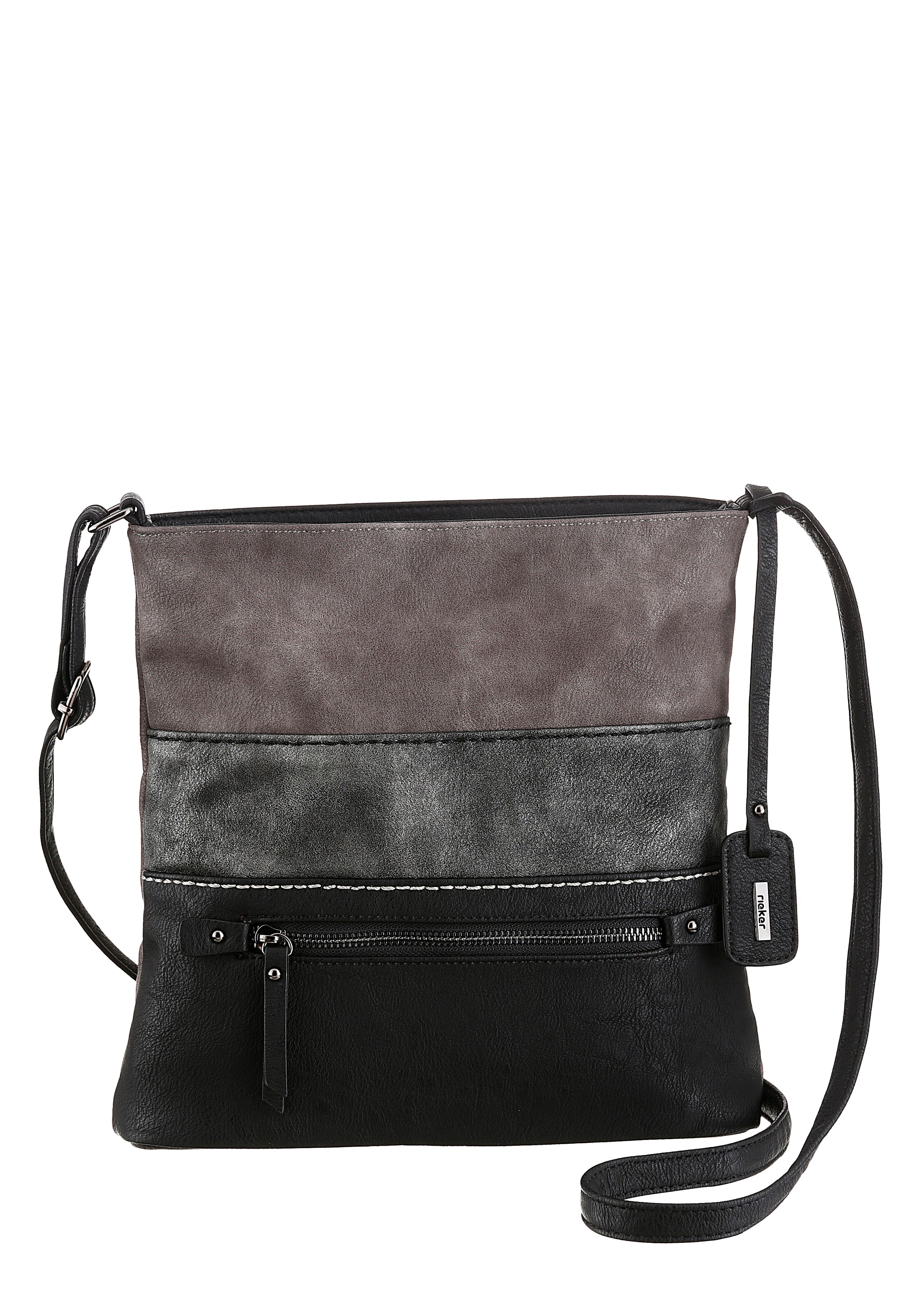 Rieker Crossbody Bag in Grey: front