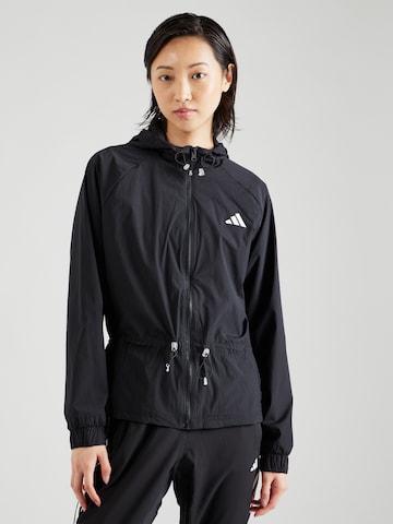 ADIDAS PERFORMANCE - Casaco deportivo 'COVER-UP PRO' em preto: frente