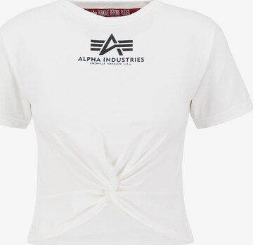 ALPHA INDUSTRIES T-shirt i vit: framsida