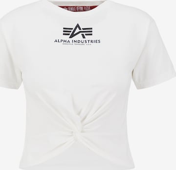 ALPHA INDUSTRIES Shirt in White: front