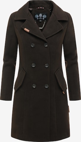 MARIKOO Between-seasons coat in Brown: front