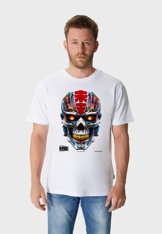 Oldskull T-Shirt 'Xtreme Vivid Skull' in Weiß: Vorderseite
