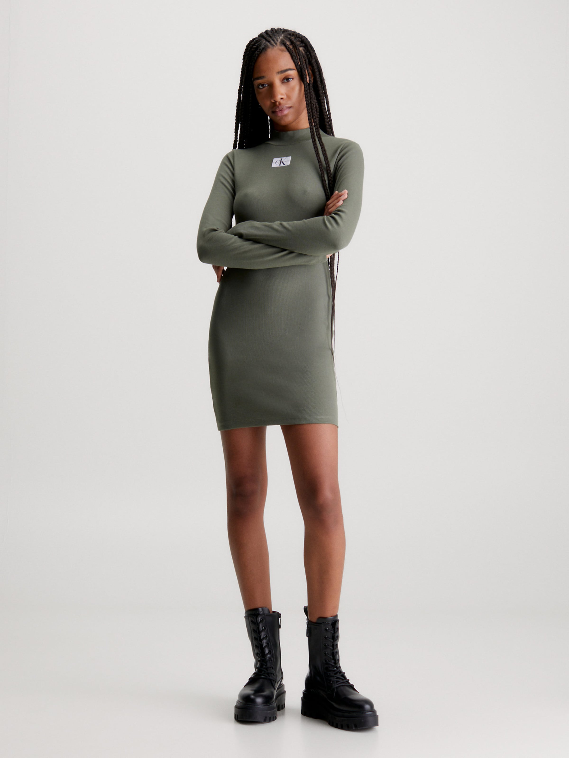 Calvin klein khaki dress hotsell