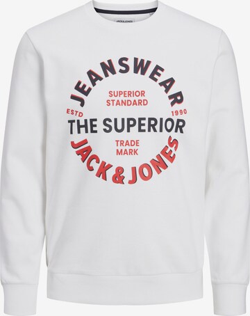 Sweat-shirt 'ANDY' JACK & JONES en blanc : devant