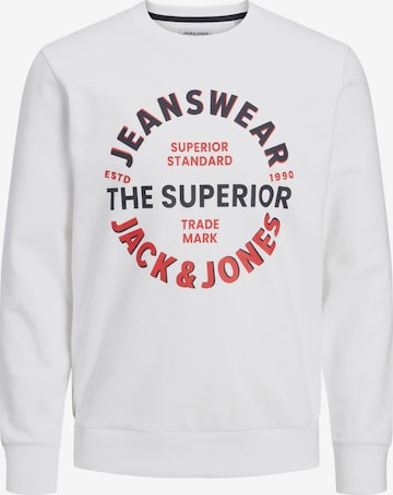 JACK & JONES Sweatshirt 'ANDY' in White: front