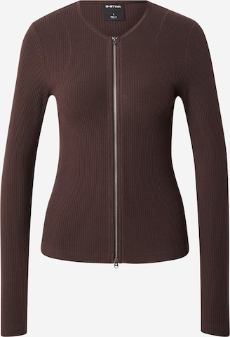 G-STARKardigan - smeđa boja: prednji dio