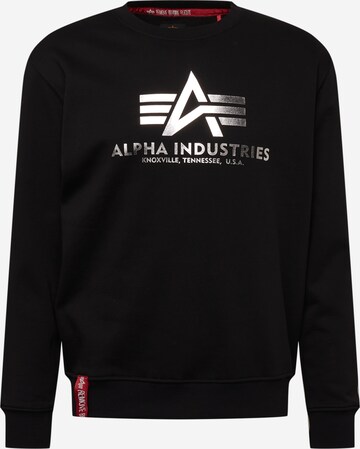 ALPHA INDUSTRIES - Regular Fit Sweatshirt em preto: frente