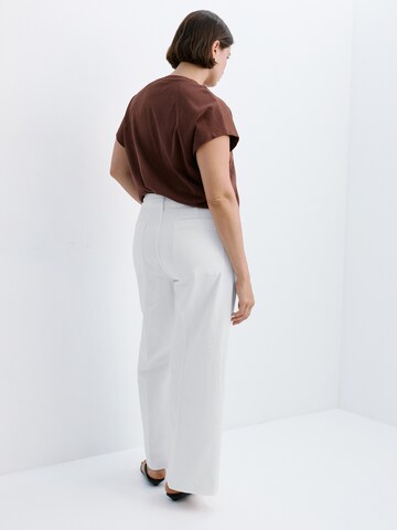 MANGO Wide leg Jeans 'JESSIE' in Wit