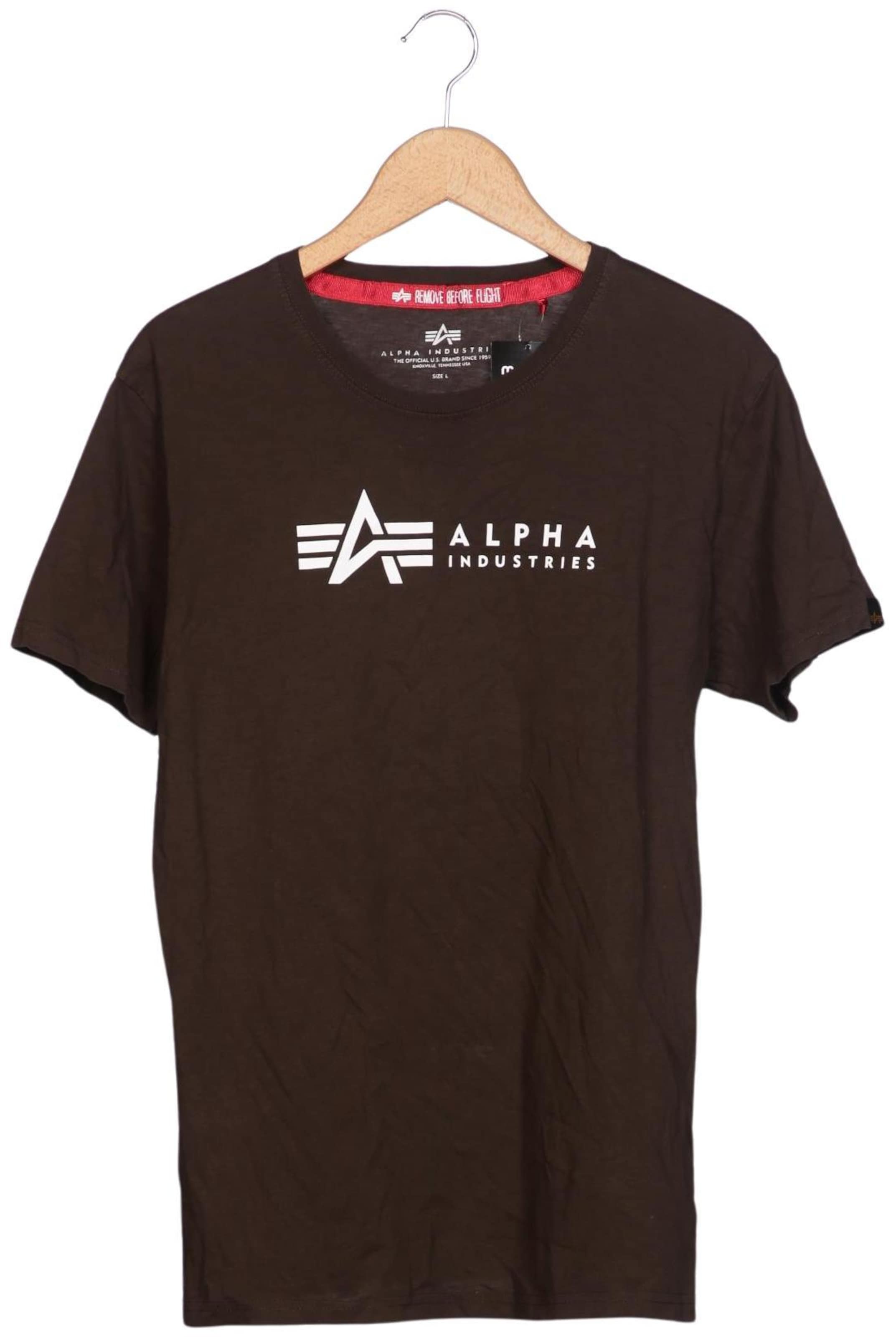 ALPHA INDUSTRIES Shirt in L in Brown: front