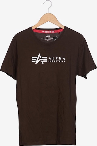ALPHA INDUSTRIES Shirt in L in Brown: front