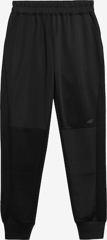 Regular Pantaloni sport de la 4F pe negru: față