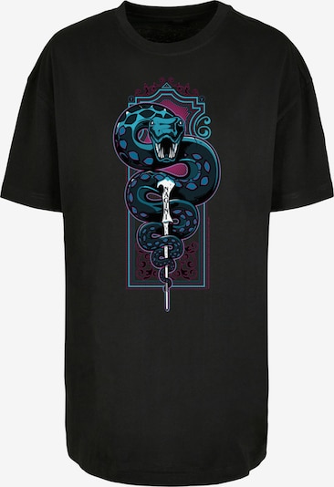 F4NT4STIC T-shirt oversize 'Harry Potter Neon Nagini' en bleu / violet / noir / blanc, Vue avec produit
