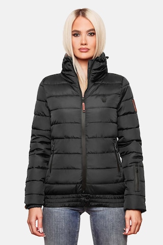 MARIKOO Winter jacket 'Poison' in Black: front