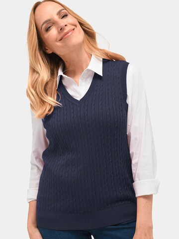 Goldner Pullover in Blau