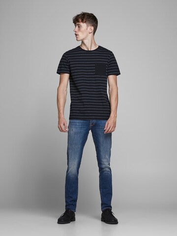 JACK & JONESSlimfit Traperice 'Glenn' - plava boja