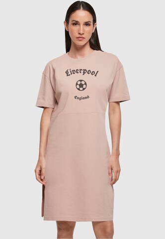 Merchcode Oversized Dress 'Liverpool' in Pink: front