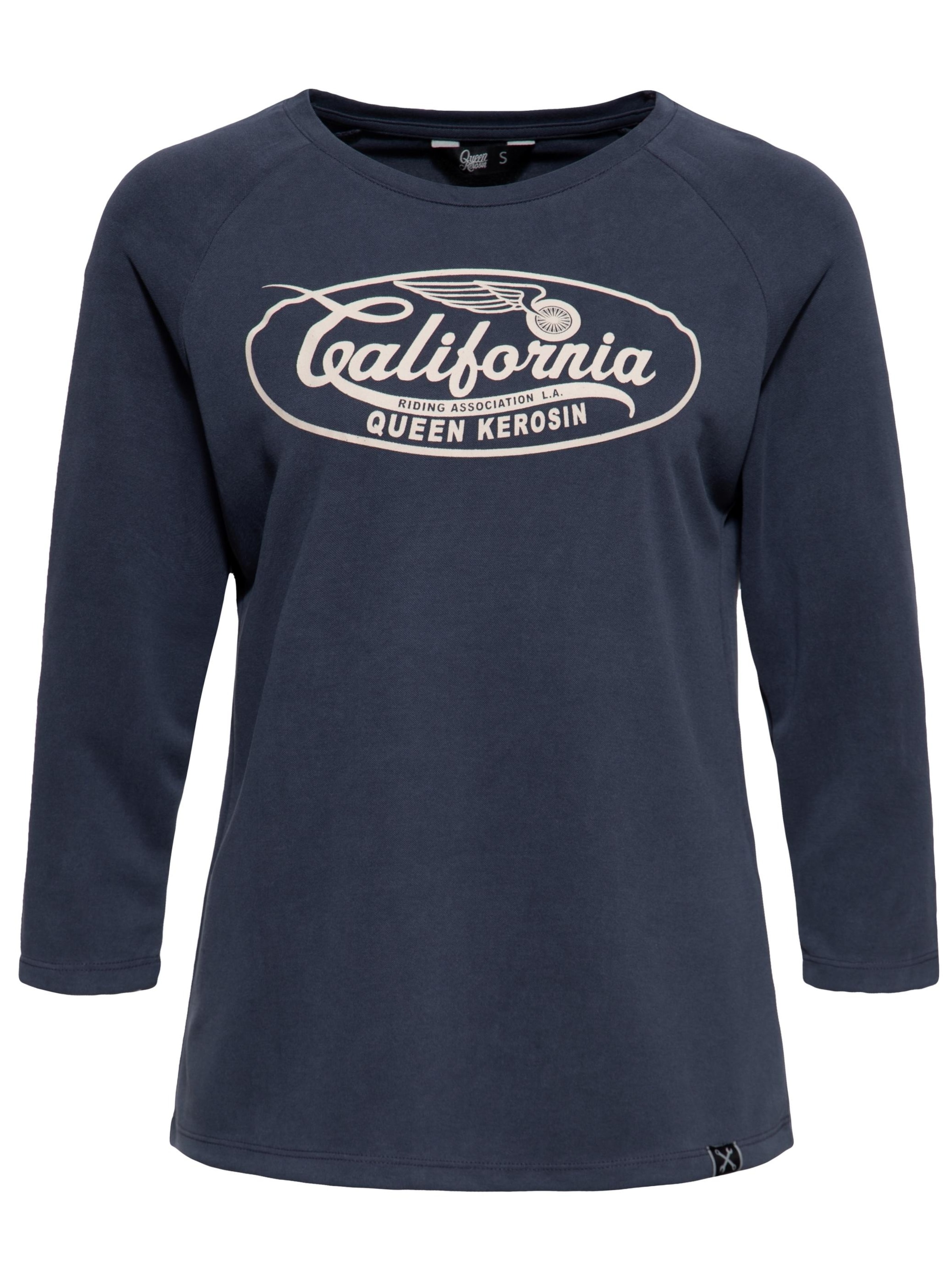 Queen Kerosin Shirt 'California' in Blue: front