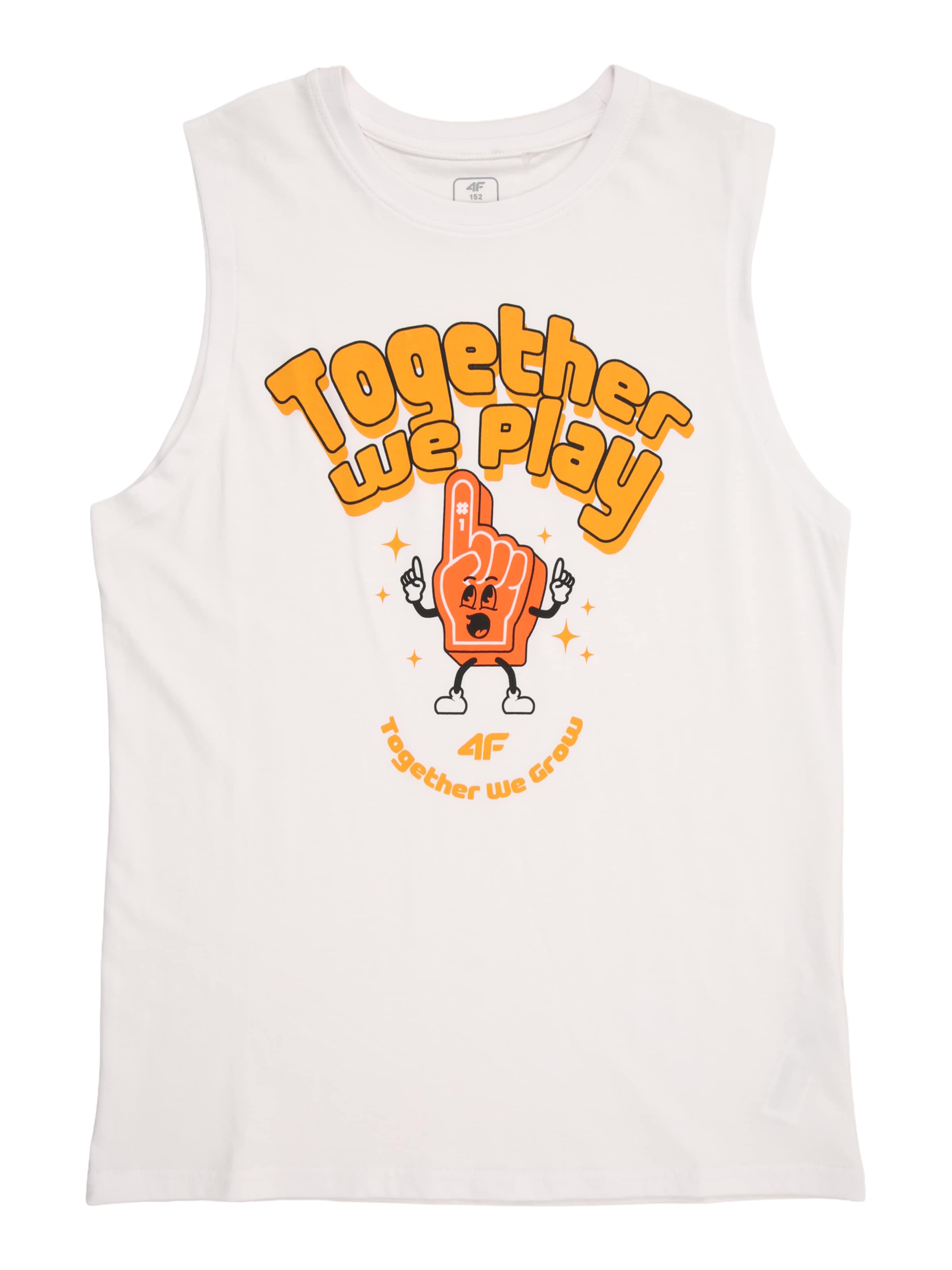 T-Shirt fonctionnel 4F Junior en blanc : devant