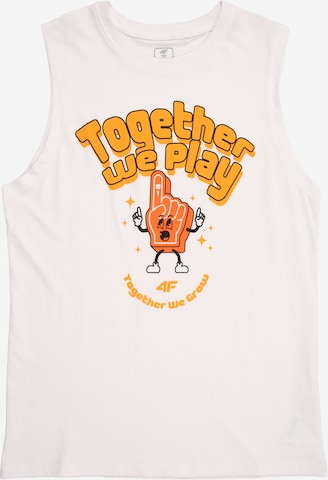 balta 4F Junior Sportiniai marškinėliai: priekis