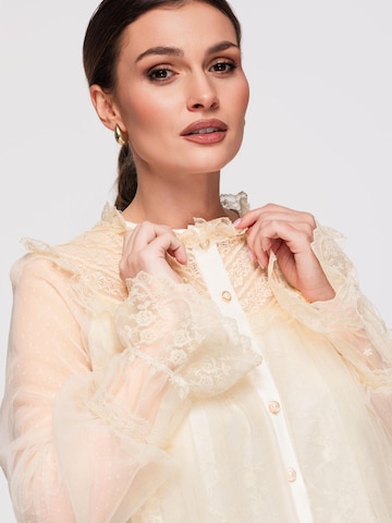Ombre Blouse in Beige