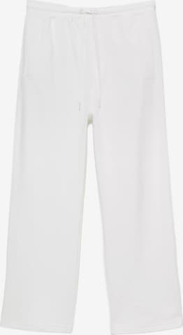 Pull&Bear Loosefit Housut värissä valkoinen: etupuoli