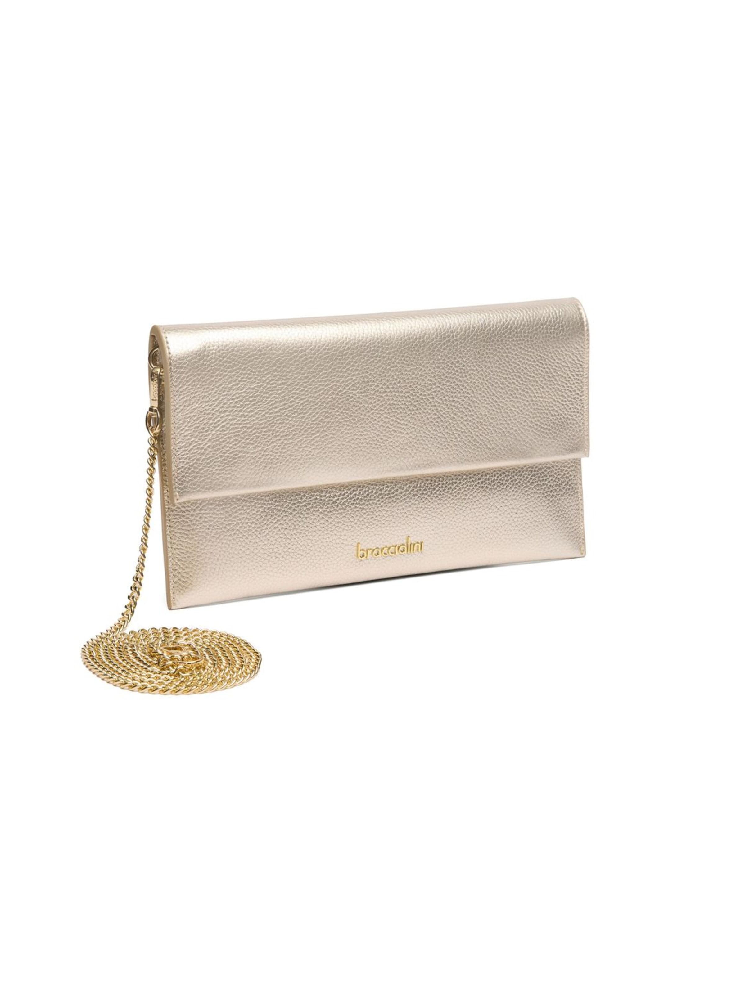 Borsa a sacco 'Jinny Leather' di Braccialini in argento