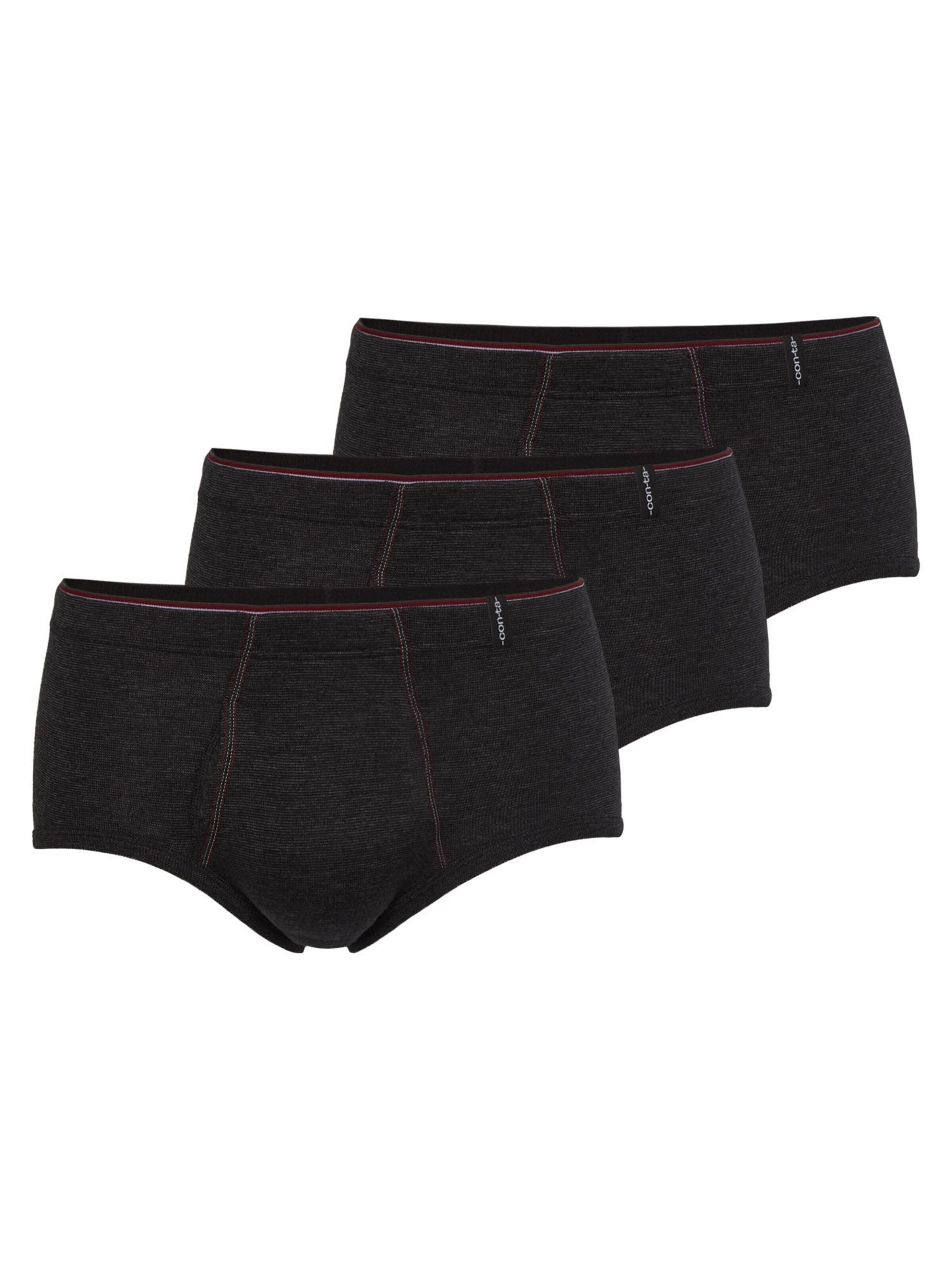 CON-TA Long Johns 'Basic' in Black: front