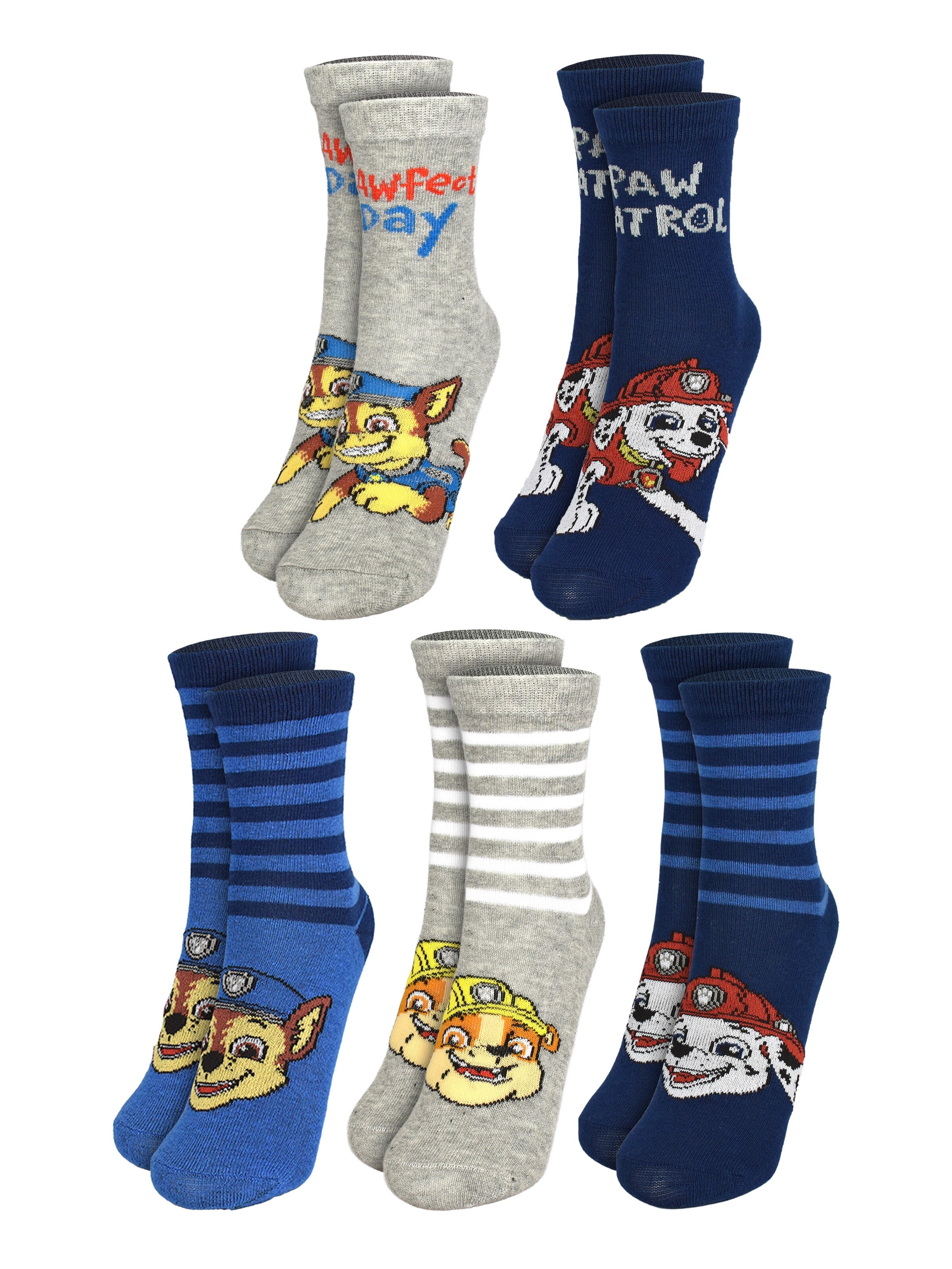 Paw Patrol Socken 'Chase, Marshall & Rubble'‌ in Mischfarben: Vorderseite