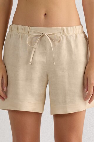 INTIMISSIMI Regular Pants 'The Pure Linen' in Beige: front
