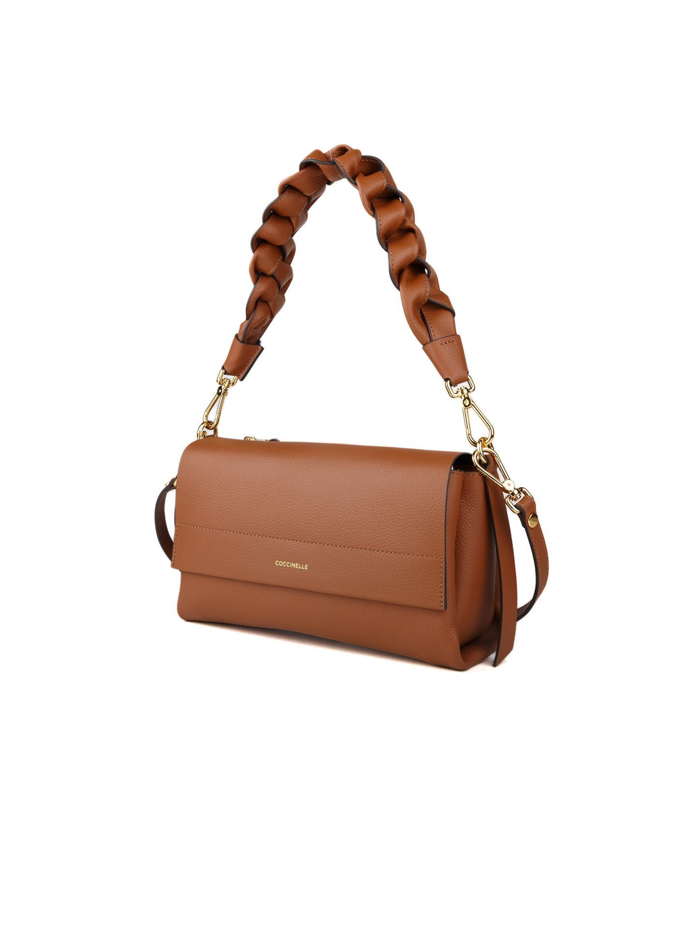 Coccinelle Handbag 'Boheme Grana Double Handbag Double Grainy Leather' in Brown