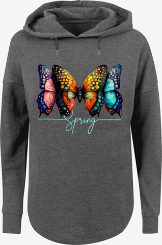F4NT4STIC Sweatshirt  'Schmetterling Illusion' in Grau: predná strana