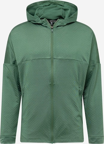 ADIDAS SPORTSWEAR - Sudadera con cremallera deportiva 'Workout Warm ' en verde: frente