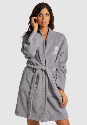 Carlo Colucci Short Bathrobe in Grey: front