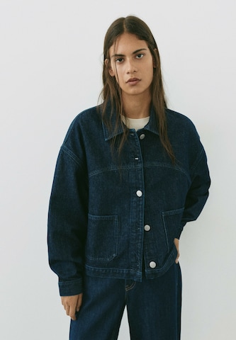 Pull&Bear Преходно яке в синьо: отпред