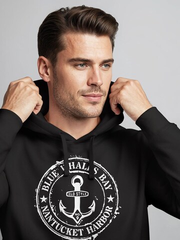 Neverless Sweatshirt 'Vintage Anker' in Black