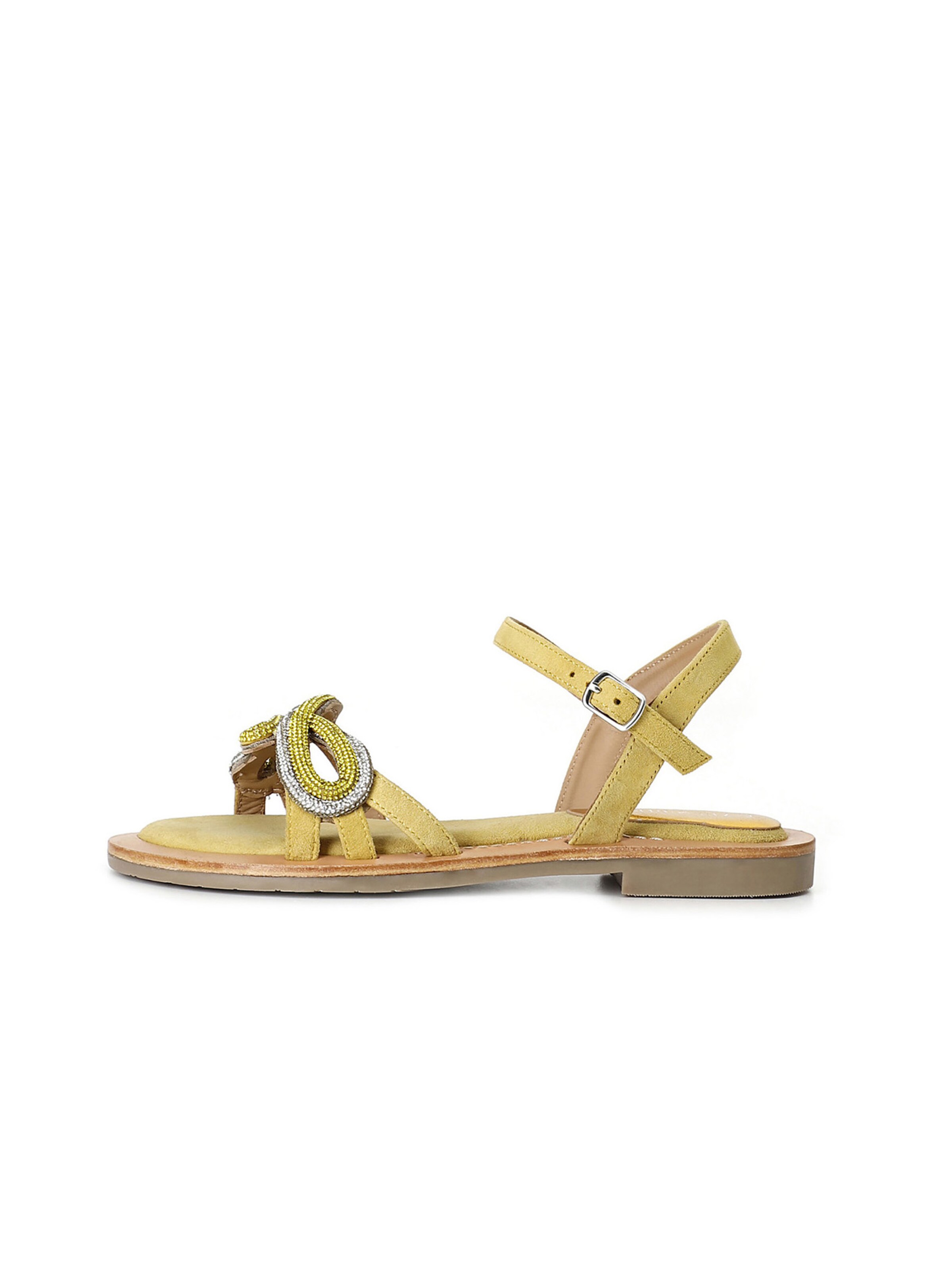 Sandalo di CAFè NOIR in giallo: frontale