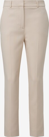 Coupe slim Pantalon à plis COMMA en beige : devant