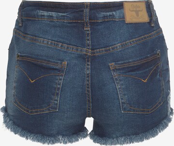 BUFFALO Skinny Shorts in Blau