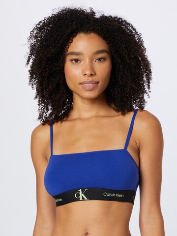 Bustieră Sutien de la Calvin Klein Underwear pe albastru: față