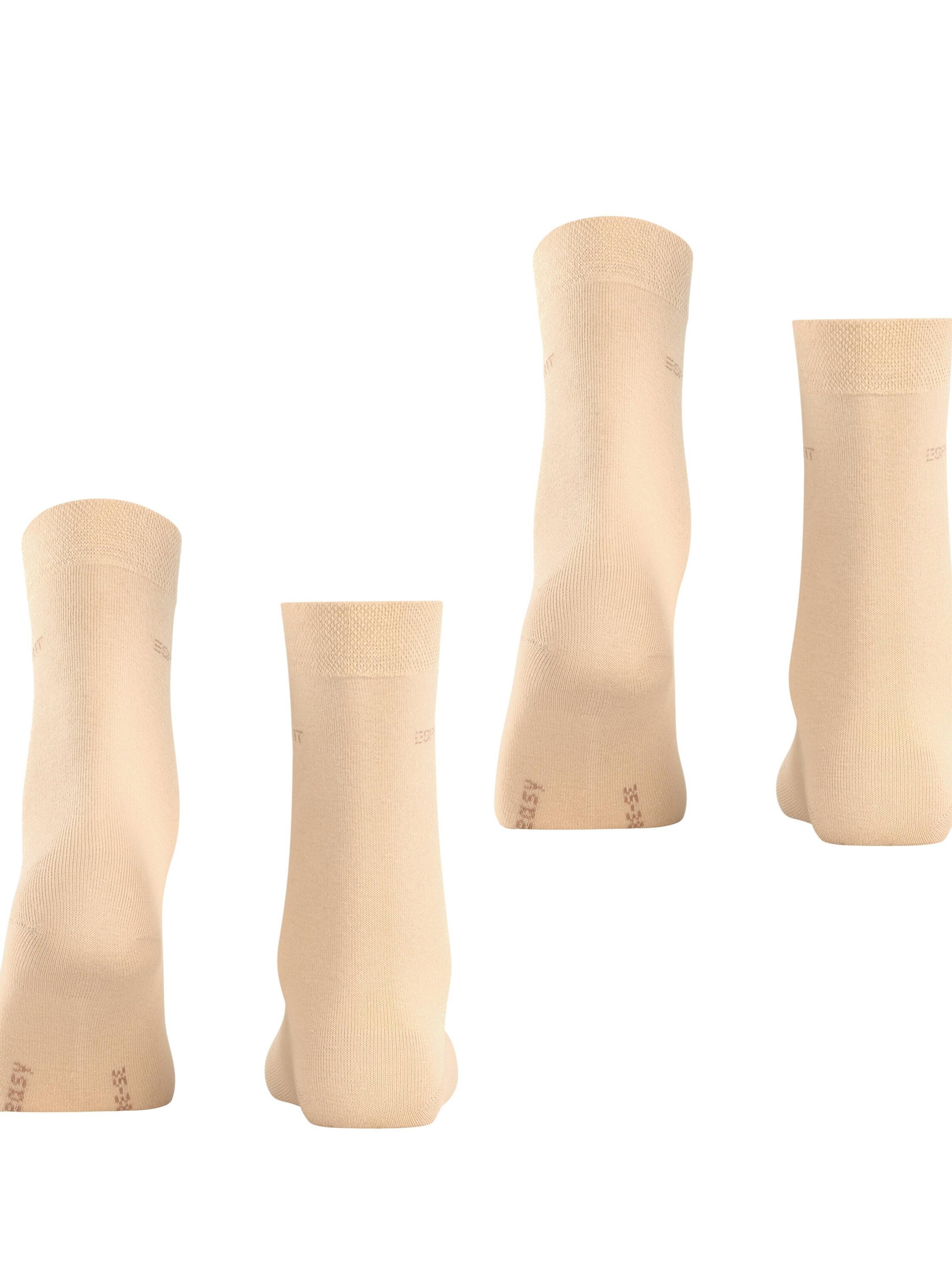 ESPRIT Socken 'Basic Easy 2-Pack'‌‌‌ in Beige