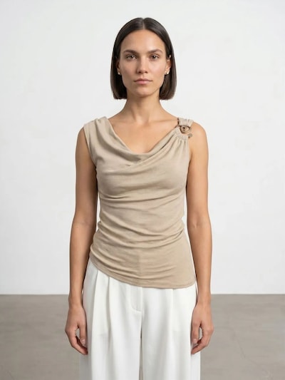Dilvin Top in S in de kleur Beige, Productweergave