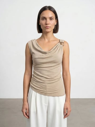 Dilvin Blusen in Beige: Vorderseite