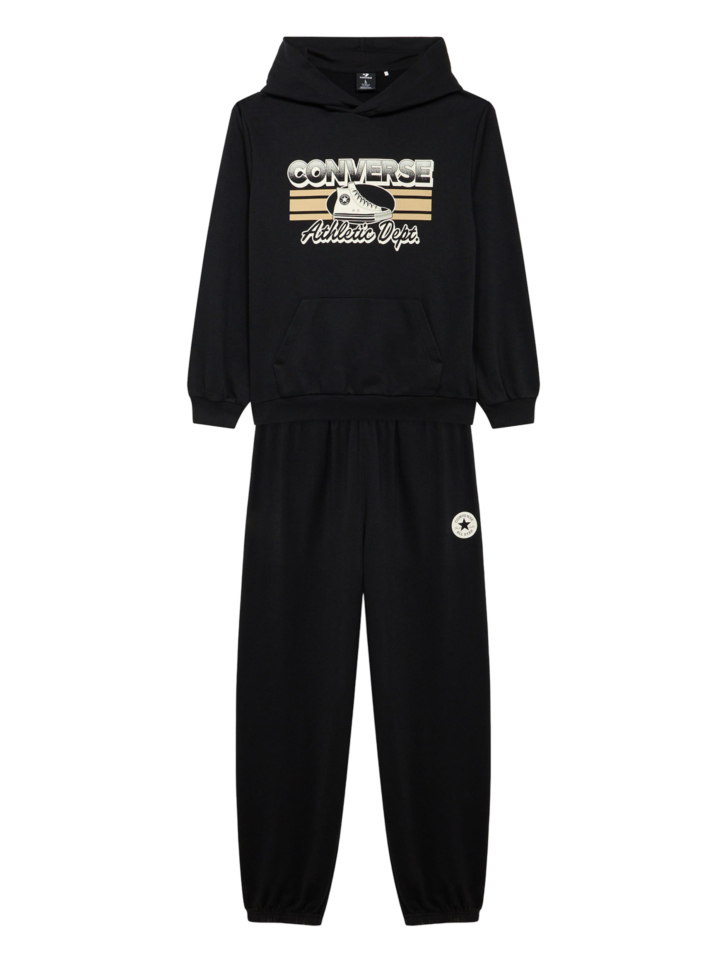 CONVERSE Jogginganzug in Schwarz: Vorderseite