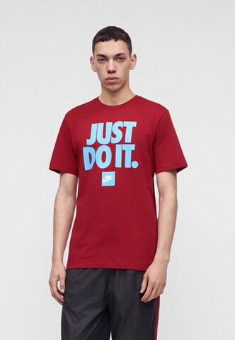 sarkans Nike Sportswear T-Krekls: no priekšpuses