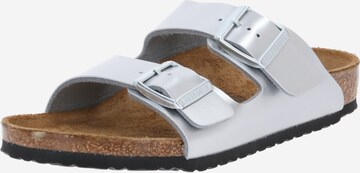 BIRKENSTOCK Åbne sko 'Arizona' i sølv: forside