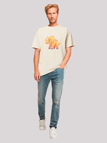 T-Shirt 'Süßer Triceratops Dinosaurier' F4NT4STIC en blanc