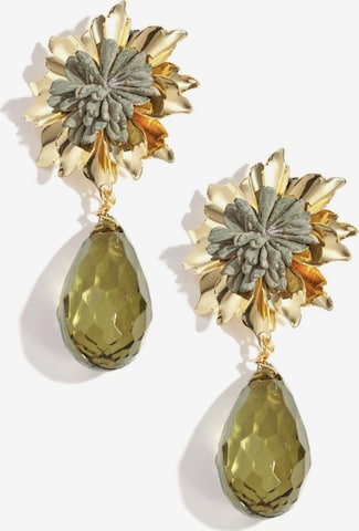 Boucles d'oreilles 'MIREILLE' Cala Rose en vert : devant