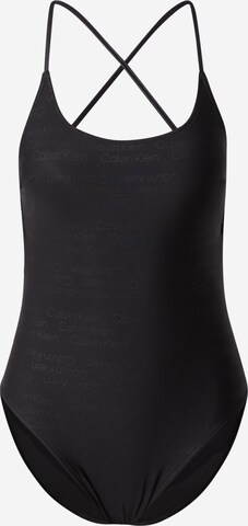 Calvin Klein Swimwear Õlapaelteta topp Ujumistrikoo, värv must: eest vaates