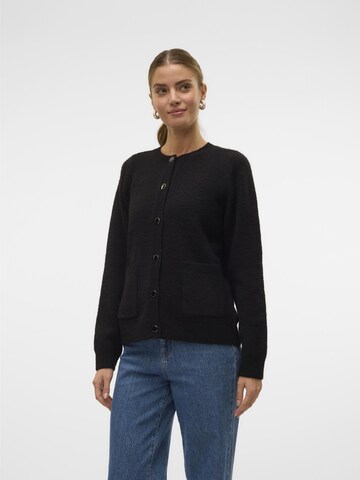 VERO MODA Knit cardigan 'LULEE' in Black: front