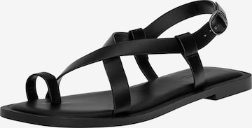 Pull&Bear Varvastossut värissä musta: etupuoli